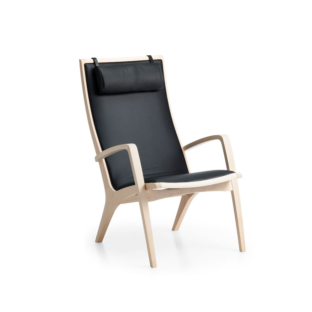 Slud Dræbte forbrydelse Hvilestol fra serien Ara designet af Jakob Berg - udført i eg eller bøg.